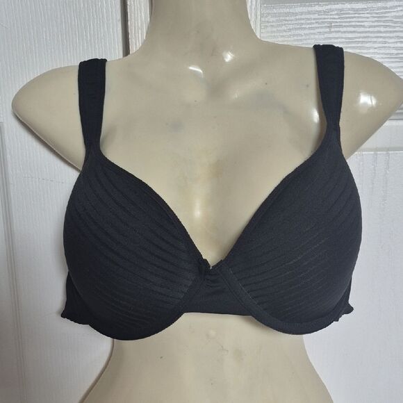 Kathy Ireland Black Striped Bra - Picture 4 of 16